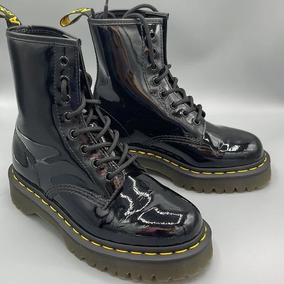 Dr Martens 1460 patent leather boots platforms - Picture 4 of 5